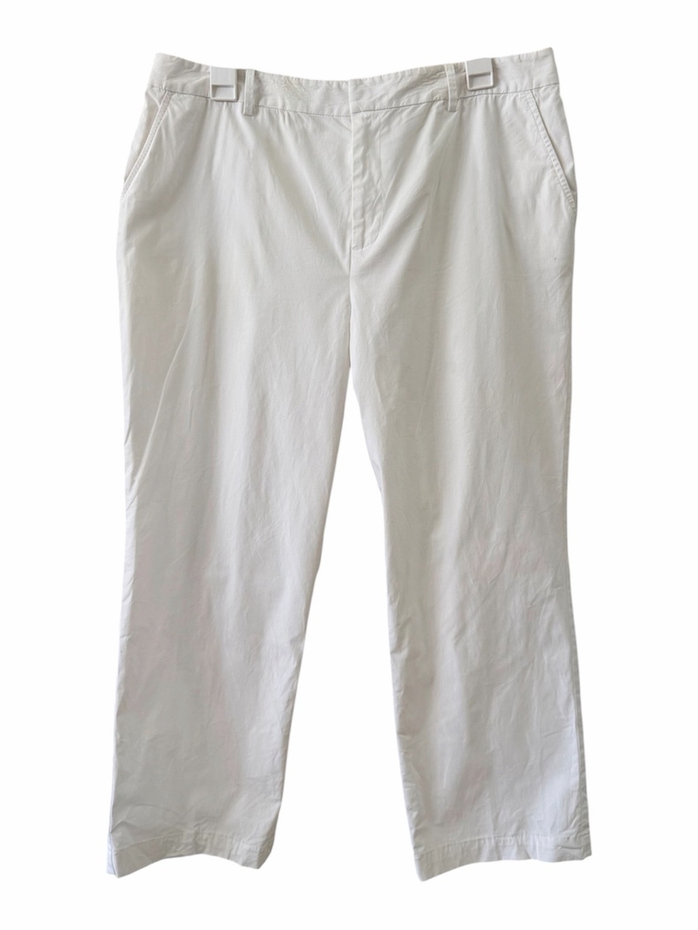 Ralph Lauren Sport Women's Size 14 Pants Chino Cropped Med Rise White Ankle Leg